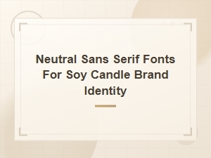 Neutral Sans Serif Fonts for Soy Candle Brand Identity